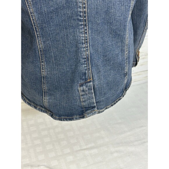 Levis Strauss Jean Jacket XL Womens Denim 3 Button Blazer Chore Coat Barn vtg. - Picture 10 of 15
